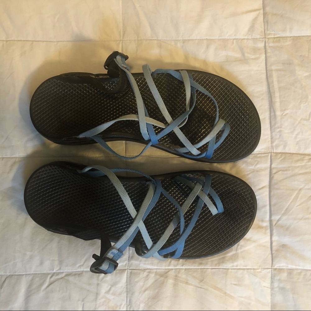 Blue chacos
